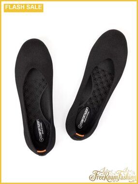 Women's Knitted Ballet Flats Round Toe Slip On Walking Shoes Soft Lightweight